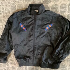 Wilson Black Jacket with Colorful Accents Retro Y2K